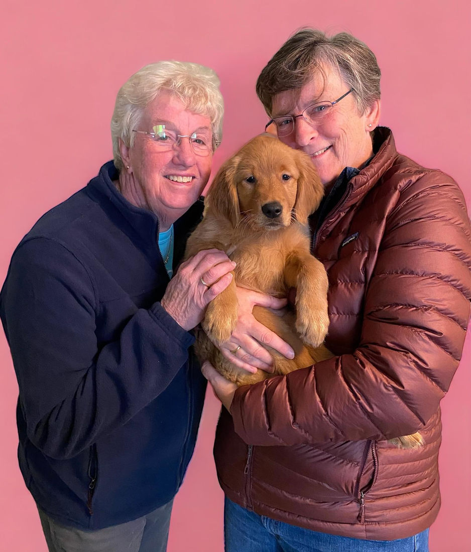 A Studley Hill Golden Retriever home with their family